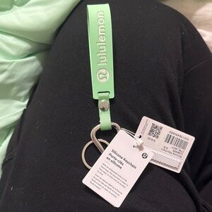 lululemon athletica Mint Green Silicone Keychain Wristlet
